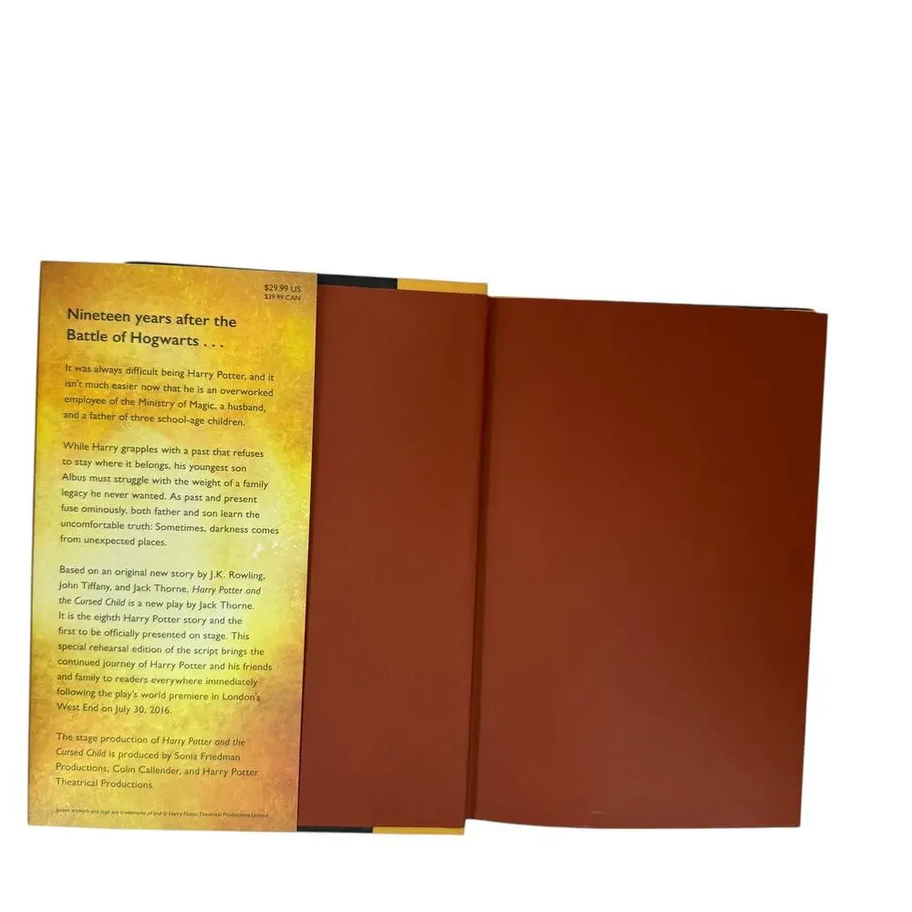 Harry Potter and the Cursed Child Hardcover Script Book J.K. Rowling Parts 1 & 2